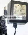 TELXON AEC-4814 AC ADAPTER 14.5VDC 800mA USED -(+) 2.5x5.5x10.5m
